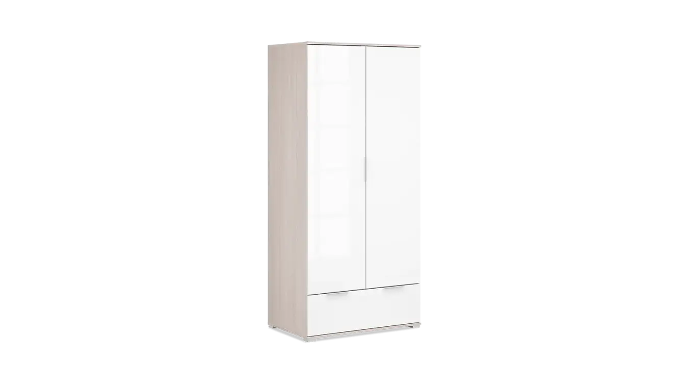 Шкаф для одежды с ящиком Essey, цвет Ясень шимо+Белый блеск фото - 4 - большое изображение