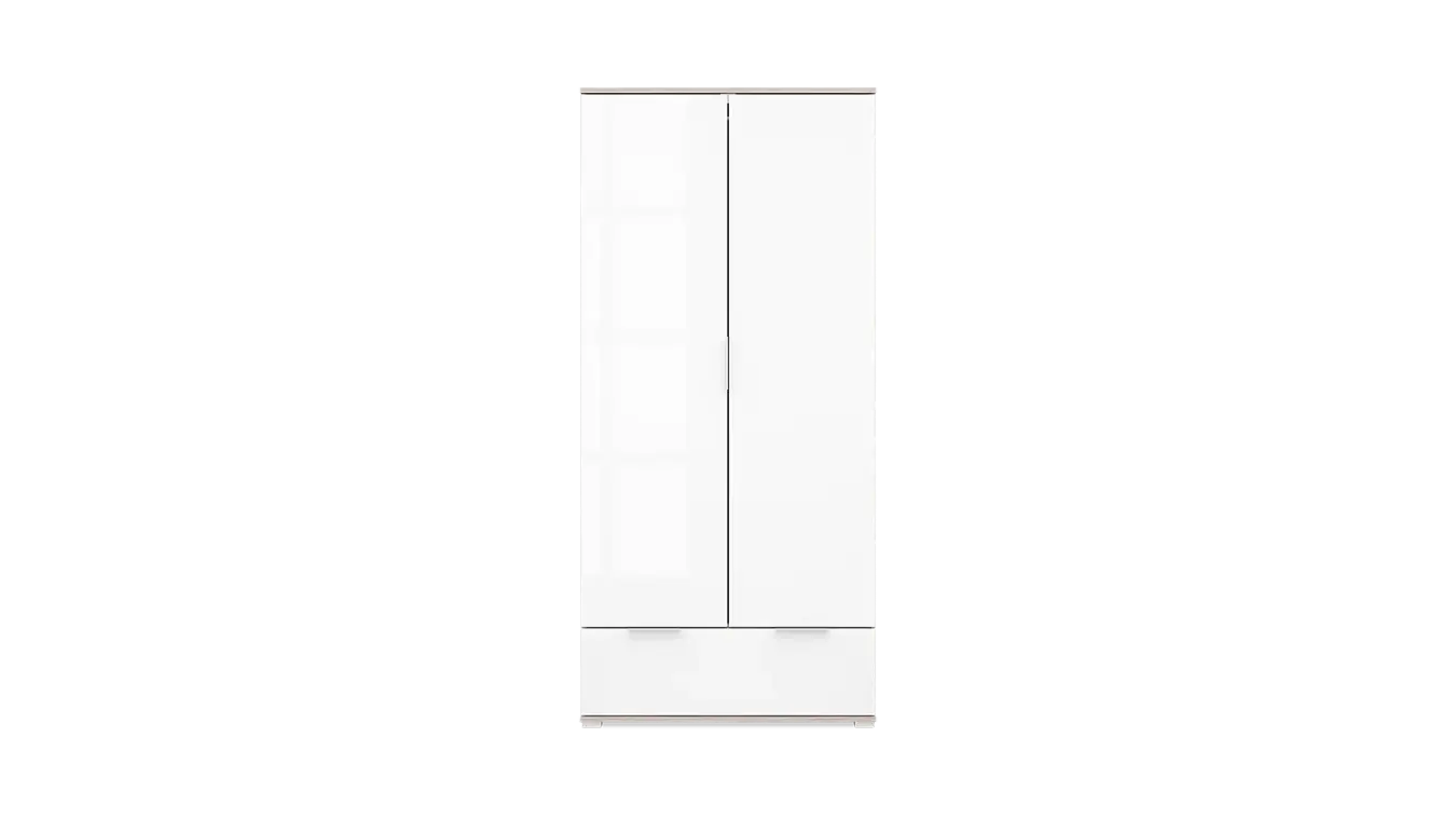 Шкаф для одежды с ящиком Essey, цвет Ясень шимо+Белый блеск фото - 3 - большое изображение