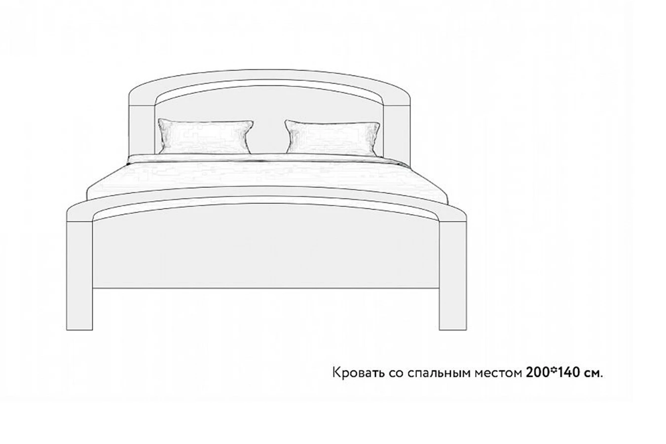 Кровать Regina New, цвет белый фактурный из натурального дерева - 18 - большое изображение