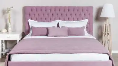 Мягкая кровать Ashley I, цвет Casanova lilac с высоким изголовьем в каретной стяжке Askona фотография товара - 7 - превью