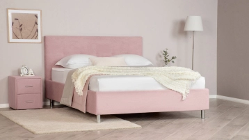 Мягкая кровать Evelin, цвет Casanova Lilac с широким изголовьем Askona фотография товара - 0