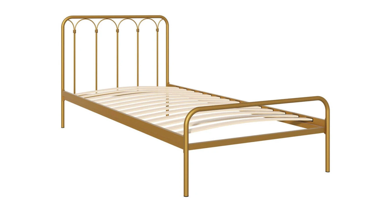 Металлическая кровать Corsa old gold mat в спальню Askona фотография товара - 11 - большое изображение