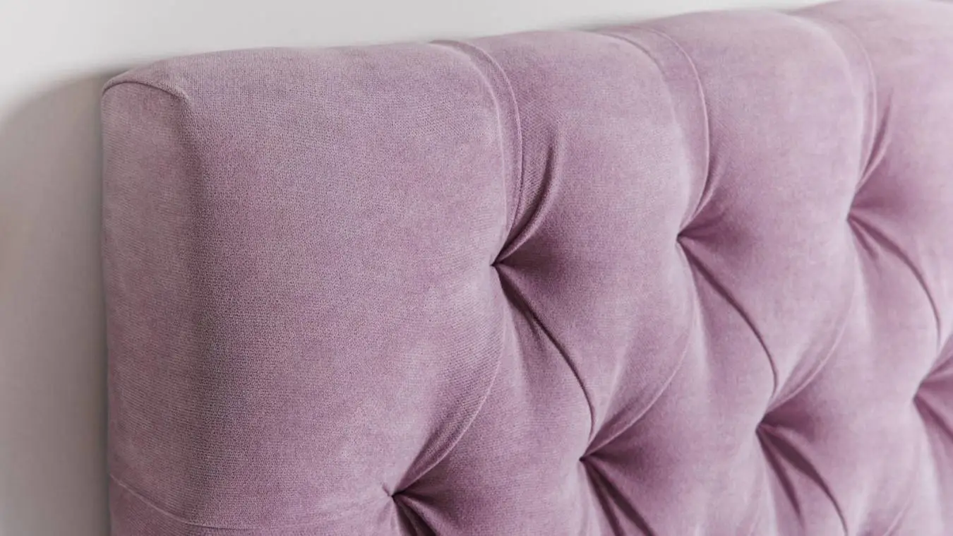 Мягкая кровать Ashley I, цвет Casanova lilac с высоким изголовьем в каретной стяжке Askona фотография товара - 3 - большое изображение