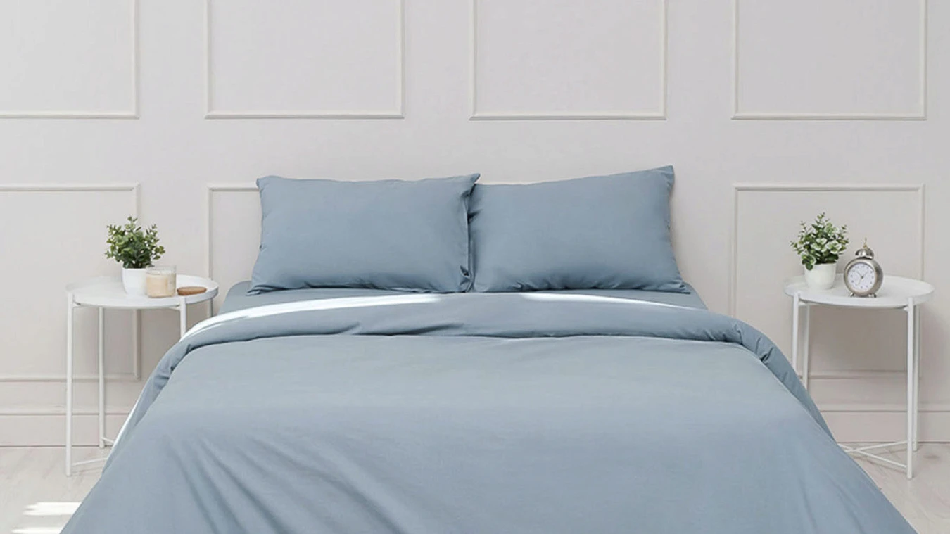 Простынь Comfort Cotton, цвет: Серо-голубой Askona фото - 2 - большое изображение