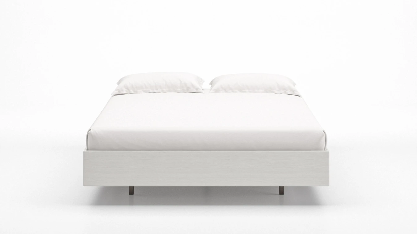Кровать Bet, цвет Белый текстурный из лдсп без изголовья Askona фото - 3 - большое изображение