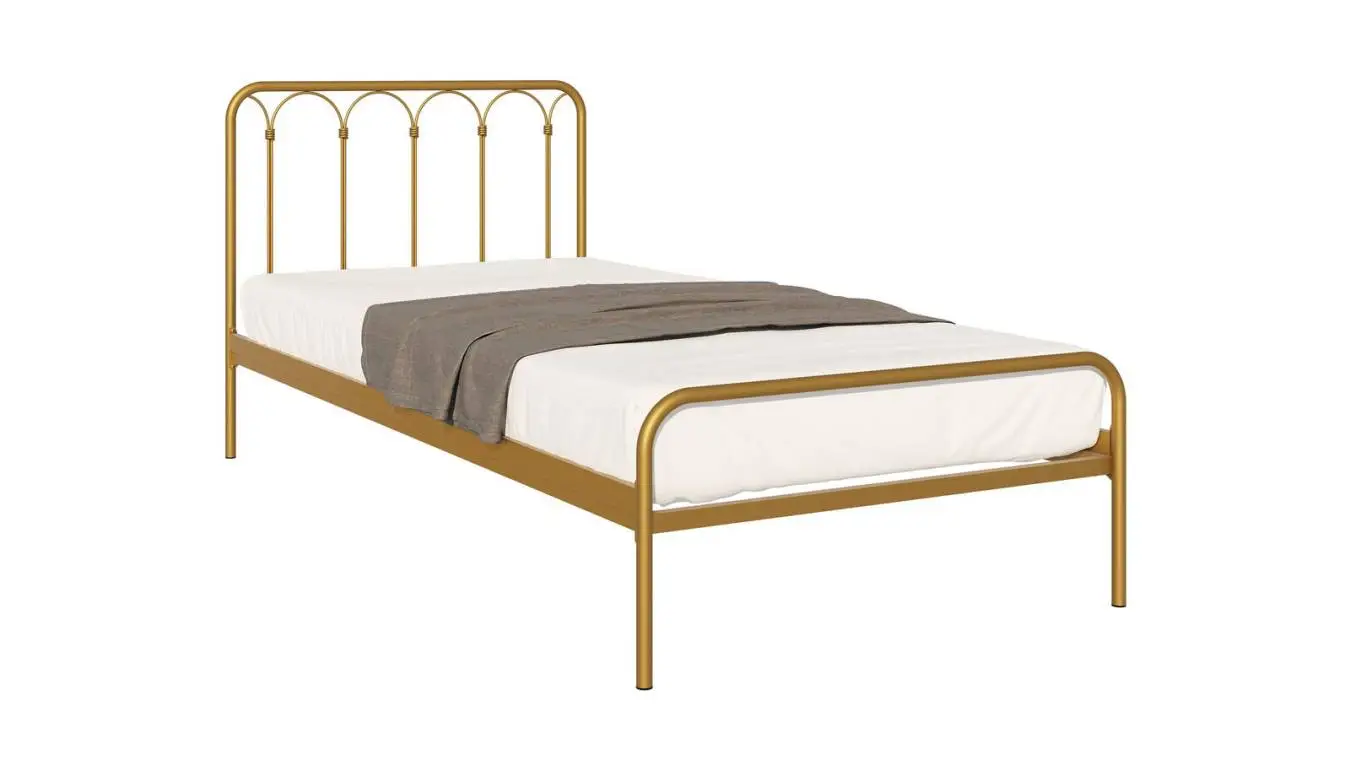 Металлическая кровать Corsa old gold mat в спальню Askona фотография товара - 9 - большое изображение