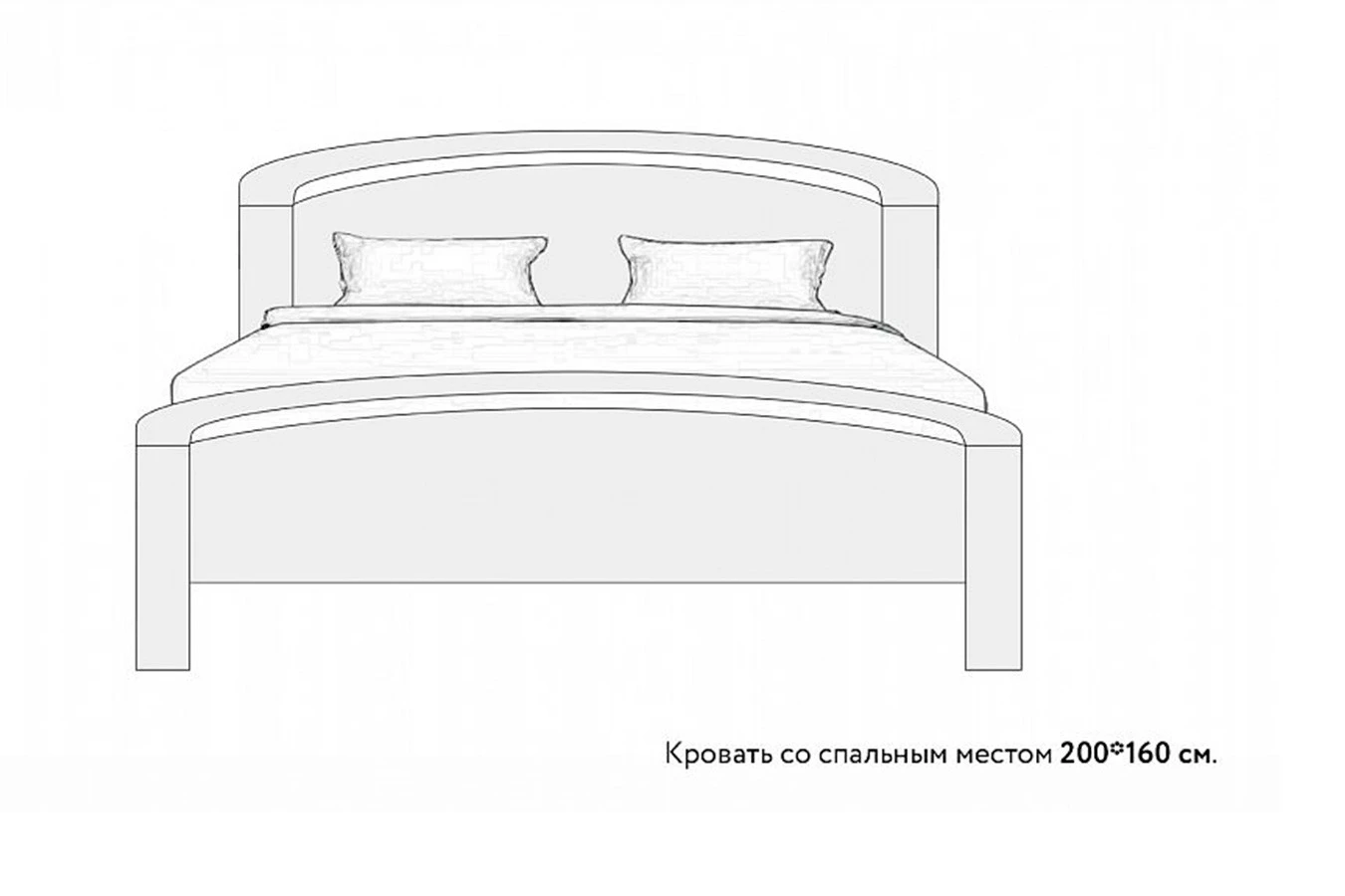 Кровать Regina New, цвет белый фактурный из натурального дерева - 19 - большое изображение
