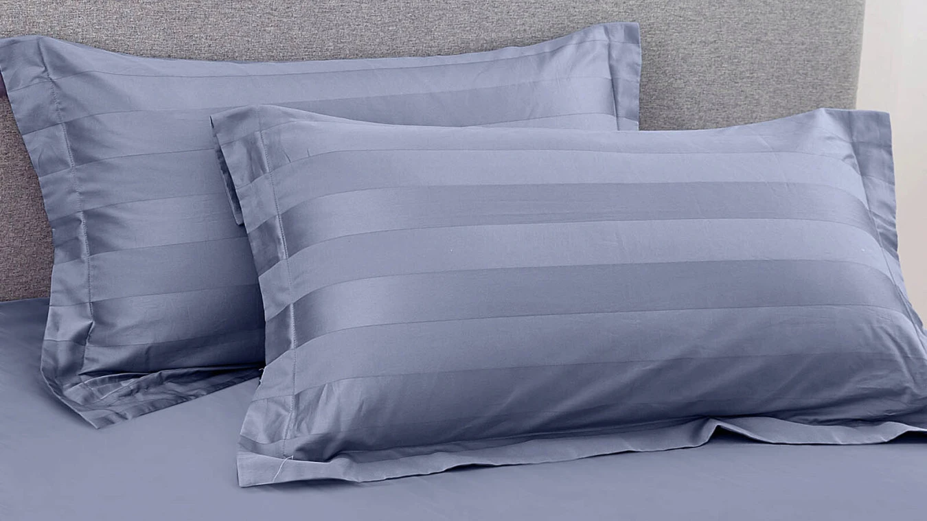 Наволочка Askona Comfort Stripe, цвет: Лилово-голубой Askona фото - 1 - большое изображение