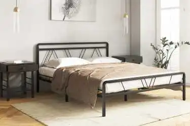 Металлическая кровать Cassis, цвет черный в спальню Askona фотография товара - 1 - превью