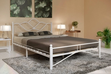 Кованая кровать LUARA, цвет белый в спальню Askona фотография товара - 0