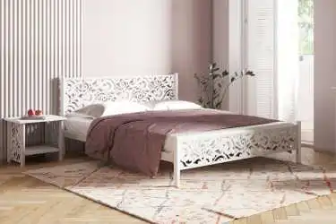 Кровать с коваными элементами Parma, цвет Белый шагрень Askona фотография товара - 1 - превью