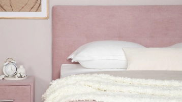 Мягкая кровать Evelin, цвет Casanova Lilac с широким изголовьем Askona фотография товара - 2