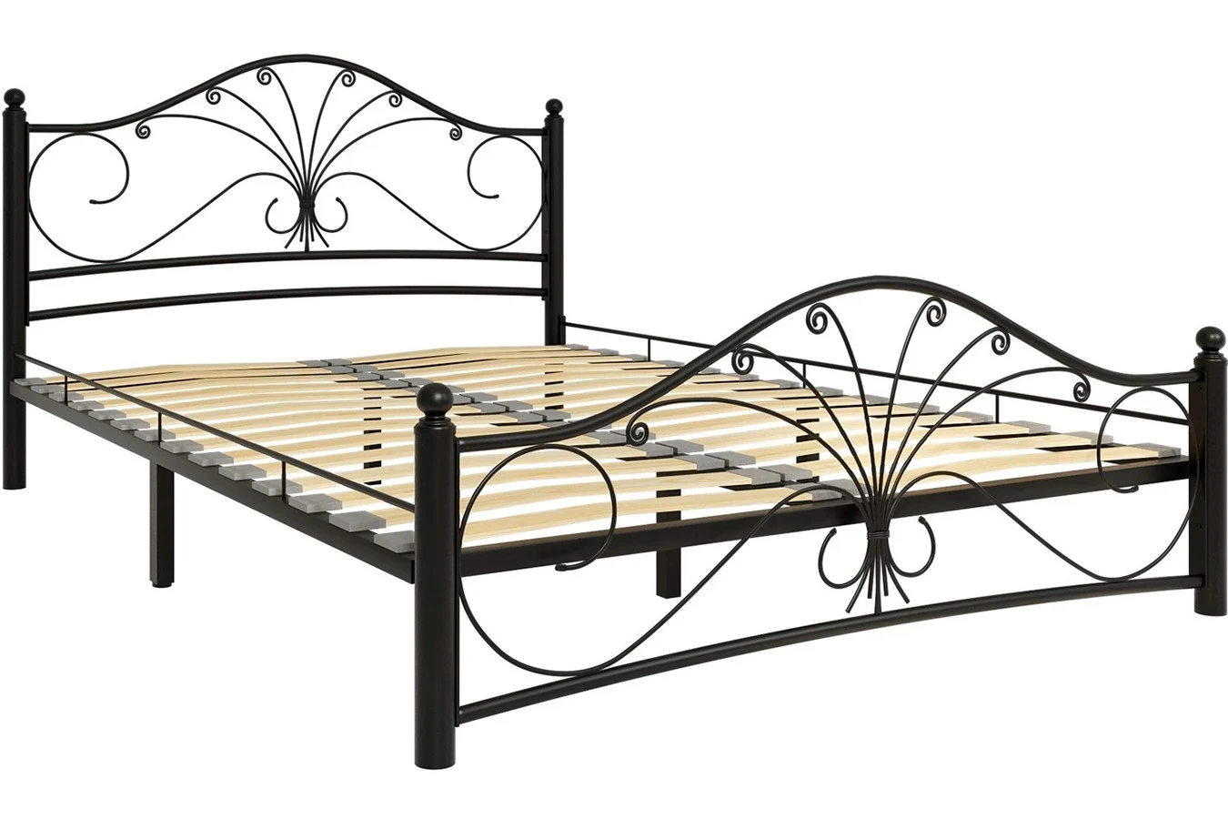 Железная кровать Provance, цвет чёрный Askona - 8 - большое изображение