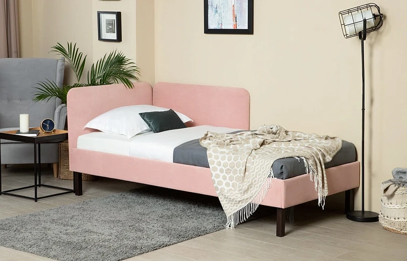 Мягкая угловая кровать Astra, цвет Aura 06 с боковой спинкой Askona фото - 4 - большое изображение