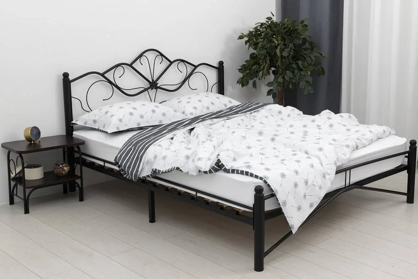 Кованая кровать LUARA, цвет чёрный Askona фото - 1 - большое изображение