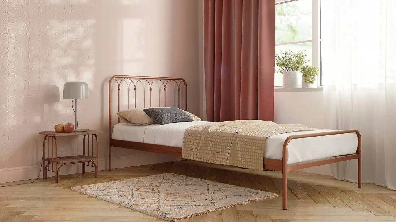 Металлическая кровать Corsa Bronza matic в спальню Askona фотография товара - 8 - большое изображение