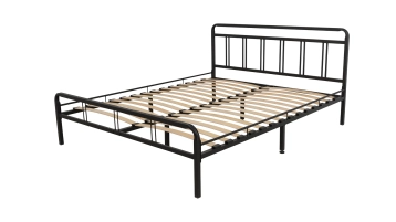 Металлическая кровать Avinon, цвет черный в спальню Askona фотография товара - 4