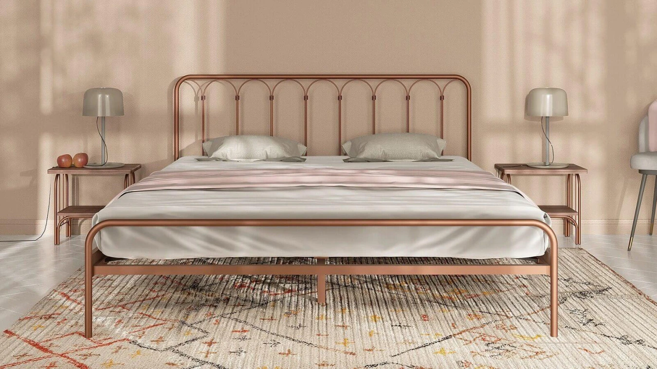 Металлическая кровать Corsa Bronza matic в спальню Askona фотография товара - 2 - большое изображение