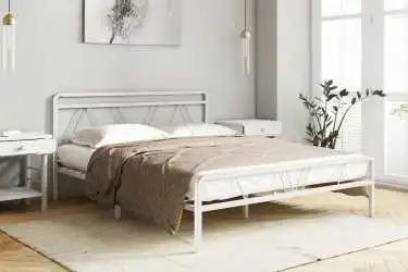 Железная кровать Cassis, цвет белый в спальню Askona фотография товара - 1 - превью