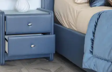 Мягкая кровать Luiza Grand, цвет Casanova Seawave с низкой спинкой Askona фотография товара - 8 - превью
