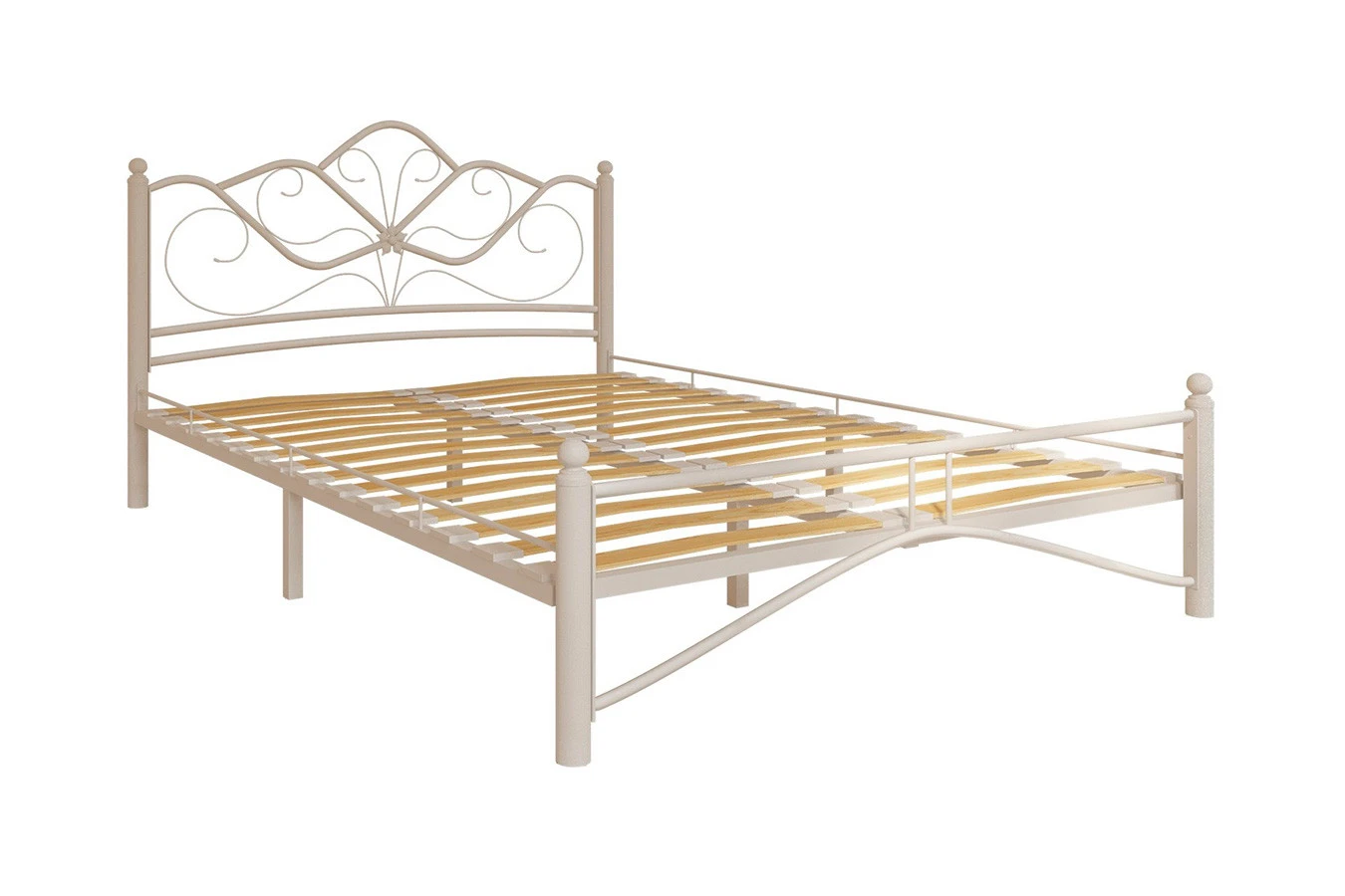 Кованая кровать LUARA, цвет белый в спальню Askona фотография товара - 2 - большое изображение