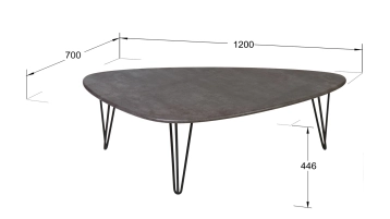 Журнальный столик Preston, цвет Серый бетон фото - 2